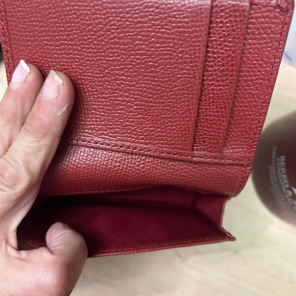 Bally Red Leather Card Holder